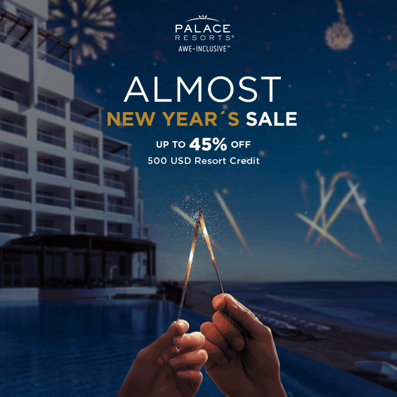 Almost New Year's Sale. Up to 45% off + 500 USD Resort Credit