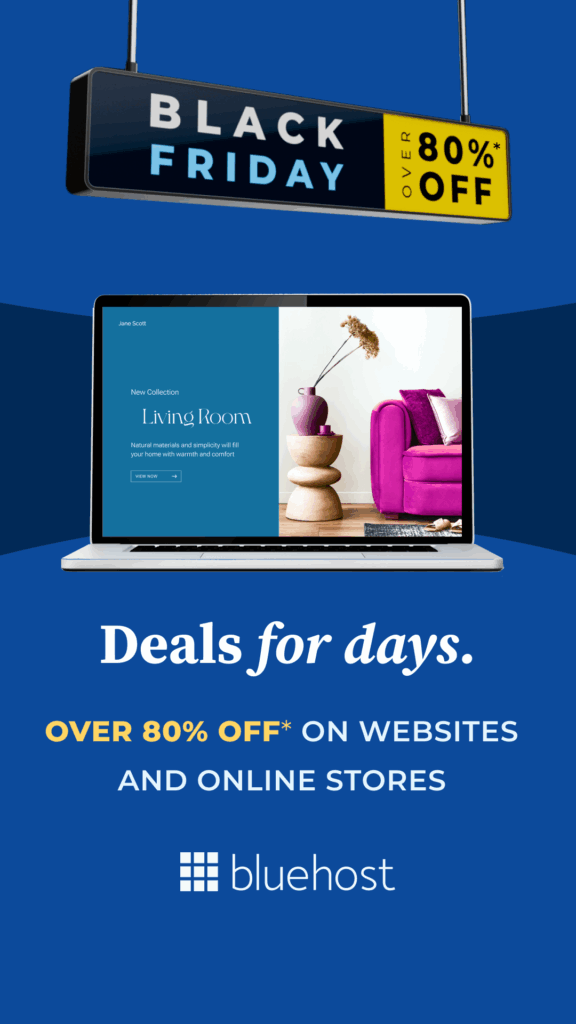 1080x1080 (7) Bluehost Black Friday Sale 2025 – Up to 40% OFF Hosting Plans (Limited Time!)